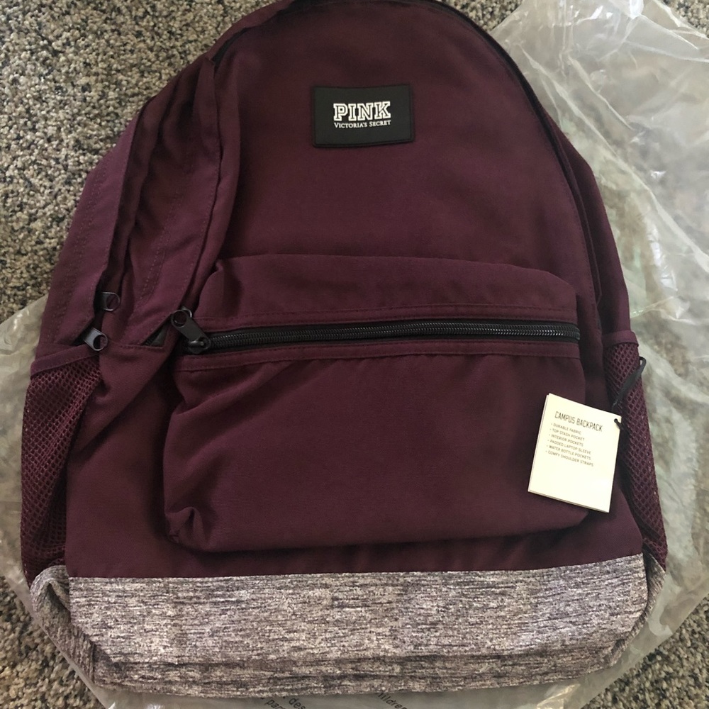 Victoria Secret pink burgundy backpack